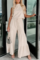 Sleeveless Top and Flare Pants Set 