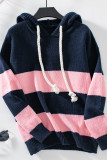 Colorblock Hooded Knitting Sweater