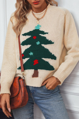 Christmas Tree Design Knitting Sweater