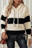 Colorblock Hooded Knitting Sweater