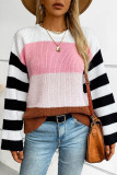 Colorblock Splicing Knitting Sweater