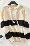 Colorblock Hooded Knitting Sweater