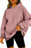 Solid Color Hooded Sweatshirt 