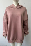 Solid Color Hooded Sweatshirt 