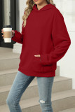 Solid Color Kangaroo Pockets Hoodie 