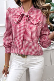 Plaid Button Up Tie Knot Shirt 