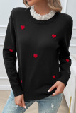 Heart Embroidery Knitting Sweater 