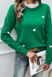 Heart Embroidery Knitting Sweater 