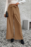 Khaki Wide Leg Pants 