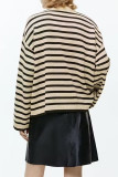 Stripes Colorblock Knitting Sweater 