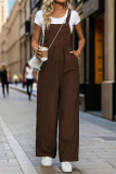 Coffee One Piece Corduroy Overall 