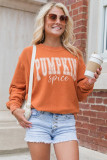 Orange PUMPKIN Spice Graphic Corded Crewneck Sweatshirt