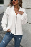 Swiss Dot Jacquard White Lace Top 