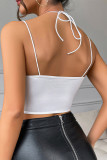 Crisscross Halter  Mesh Fishbone Corset Top 