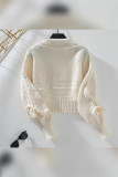 Solid Color Front Open Knitting Cardigan 