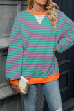 Lantern Sleeevs Stripes Sweatshirt 