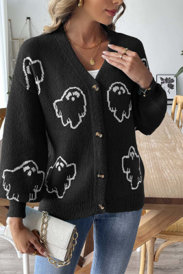 Halloween Ghost Front Open Cardigan 