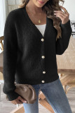 Fleece Plain Front Open Cardigan 