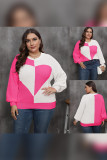 Plus Size Heart Design Sweater 