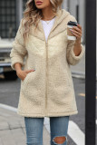 Fleece Hooded Zipper Outerwear Coat 