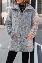 Fleece Button Up Coat 