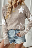 Pentagram Jacquard Knitting Sweater 