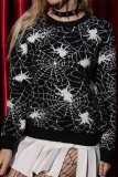 Halloween Spider Knitting Sweater 