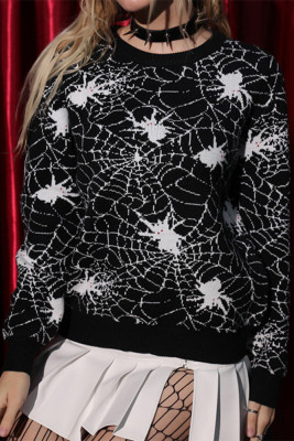 Halloween Spider Knitting Sweater 