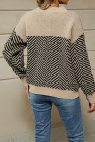 Colorblock Knitting Sweater 