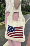 US Flag Woven Handbag 