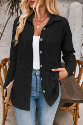 Wavy Textured Button Up Shirt