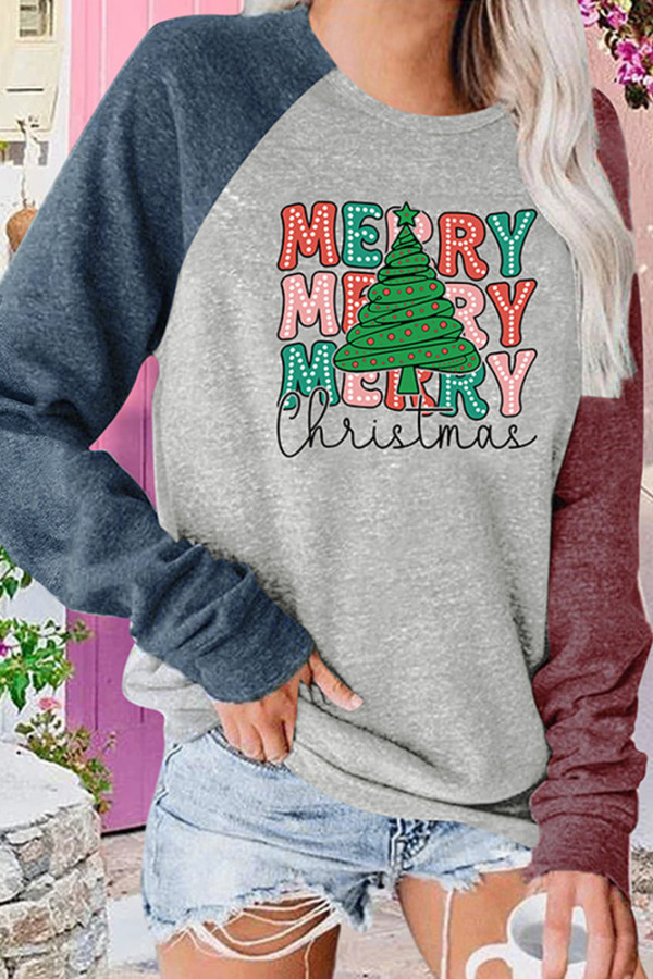 Merry Christma Long Sleeves Top