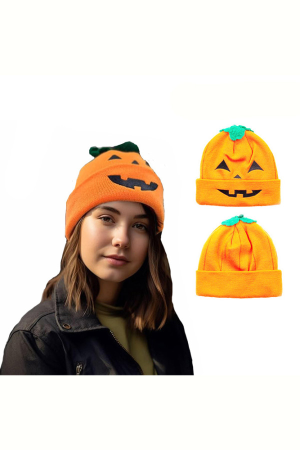 Halloween Pumpkin Beanie Hat 