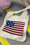 US Flag Woven Handbag 