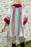 Vintage Tassel Fleece Cover Up Sweater 