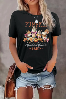 Pumpkin Spice Print Graphic Top