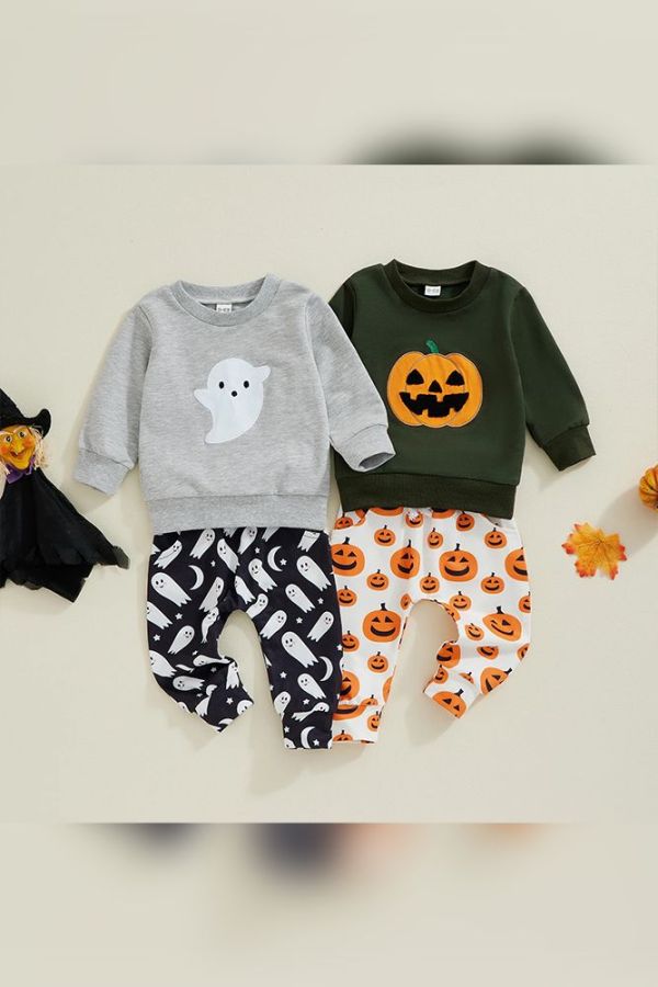 Halloween Ghost Pumpkin Kids 2PCS Set 