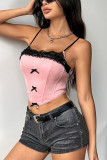 Fishbone Corset Lace Spaghetti Top 