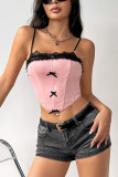 Fishbone Corset Lace Spaghetti Top 