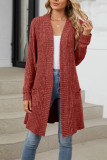 Front Open Knitting Cardigan with Pockets 