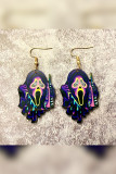 Halloween Tie Dye Scarry Character Earrings 