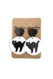 Halloween Ghost Pumpkin Cat Earrings 