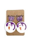 Halloween Ghost Pumpkin Cat Earrings 