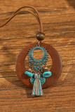 Western Vintage Tassel Turquoise Necklace 