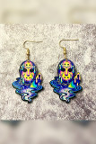 Halloween Tie Dye Scarry Character Earrings 