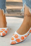 Halloween Pumpkin Pattern Flat Shoes 