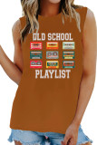 Cassette Tape Music Old School Playlist Print Tank Top