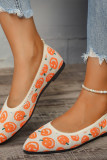 Halloween Pumpkin Pattern Flat Shoes 