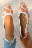 Halloween Pumpkin Pattern Flat Shoes 