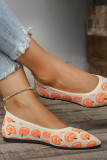 Halloween Pumpkin Pattern Flat Shoes 